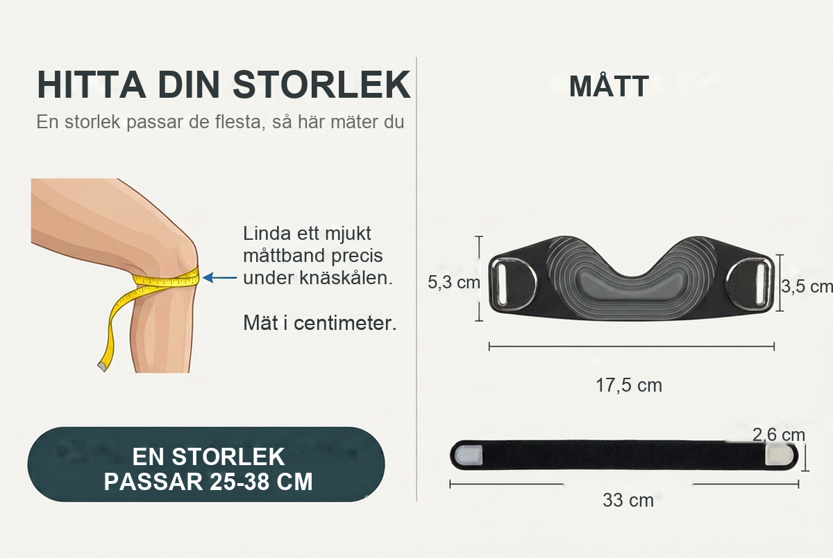 Hitta din storlek och mått för Precisionsremmen